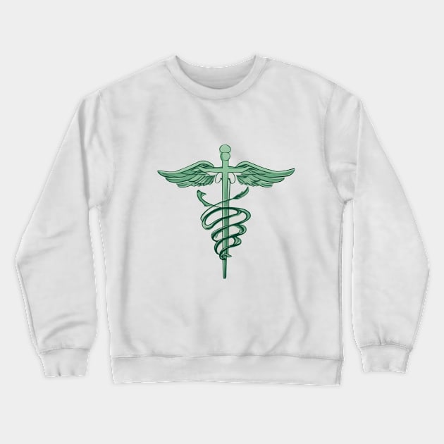 Caduceus Pastel Green Shadow Silhouette Anime Style Collection No. 204 Crewneck Sweatshirt by cornelliusy